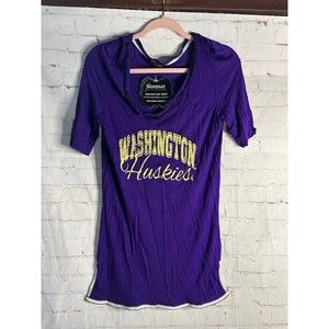 Washington Huskies Beaded V Neck Tunic Game Day Shirt NWT S